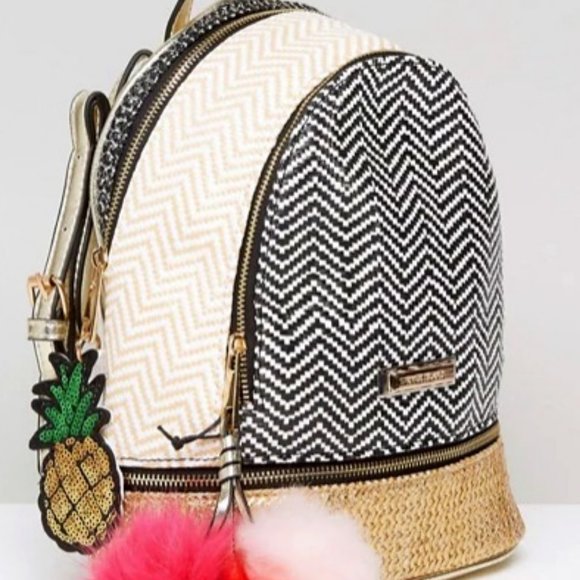River Island Handbags - River Island Mix Weave Mini Backpack